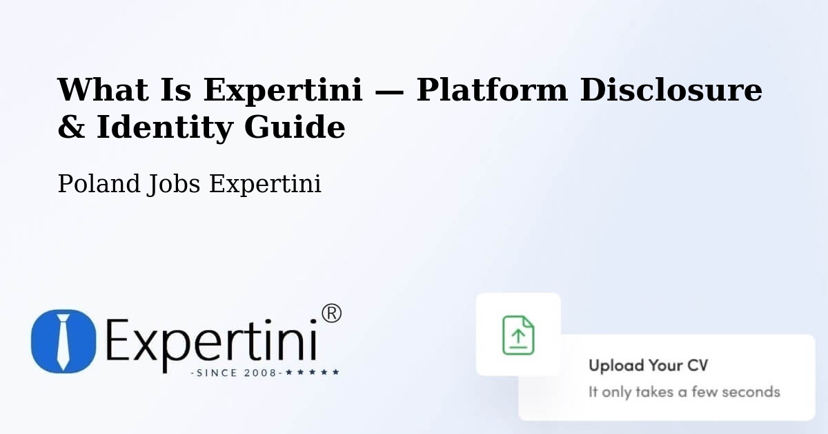 What Is Expertini — Platform Disclosure & Identity Guide – Żnin
